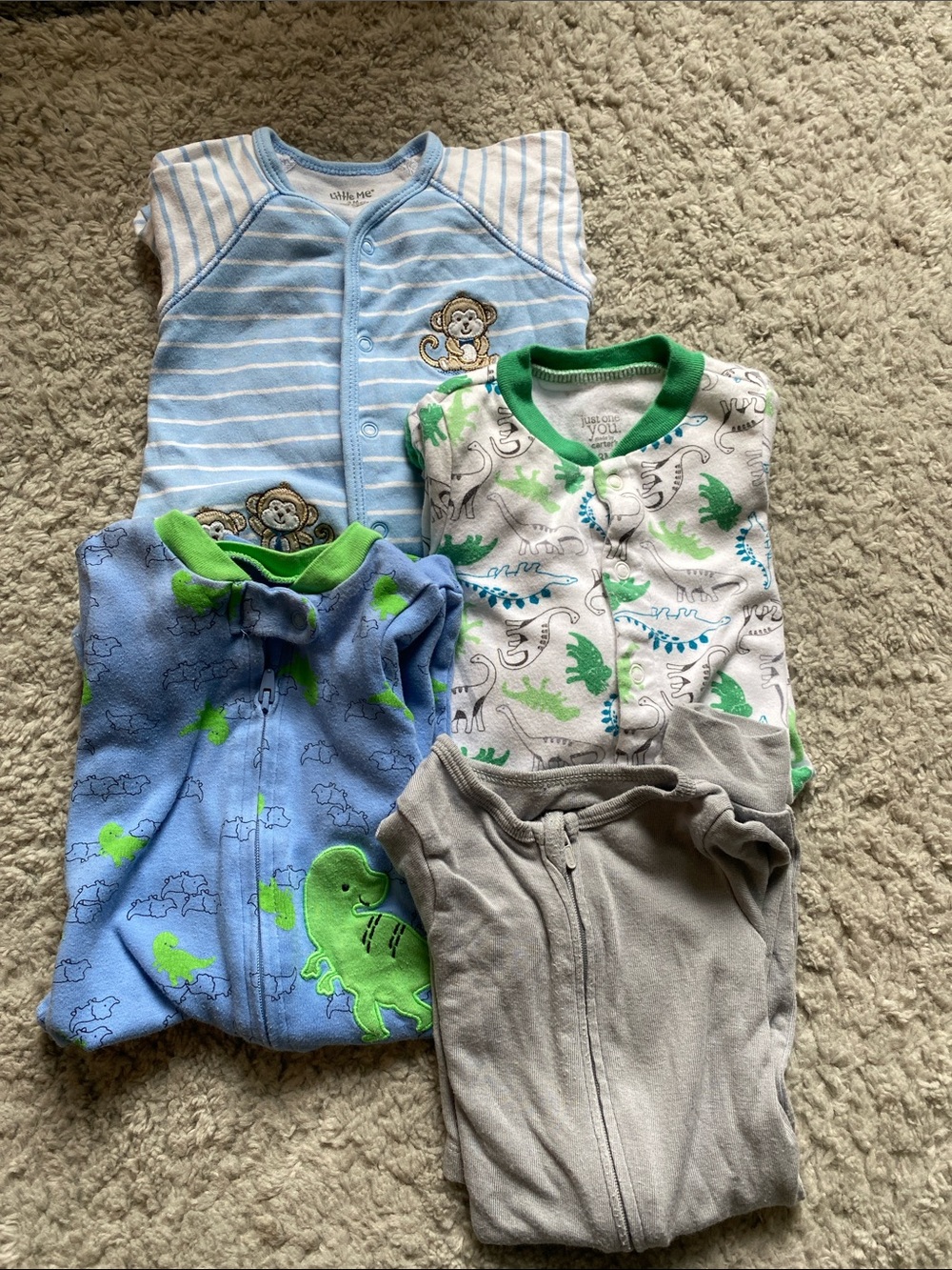 4-Pack Baby Boy Sleepers